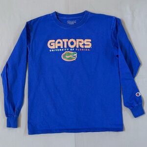 Champion Kids Long Sleeve Blue Gators Tee